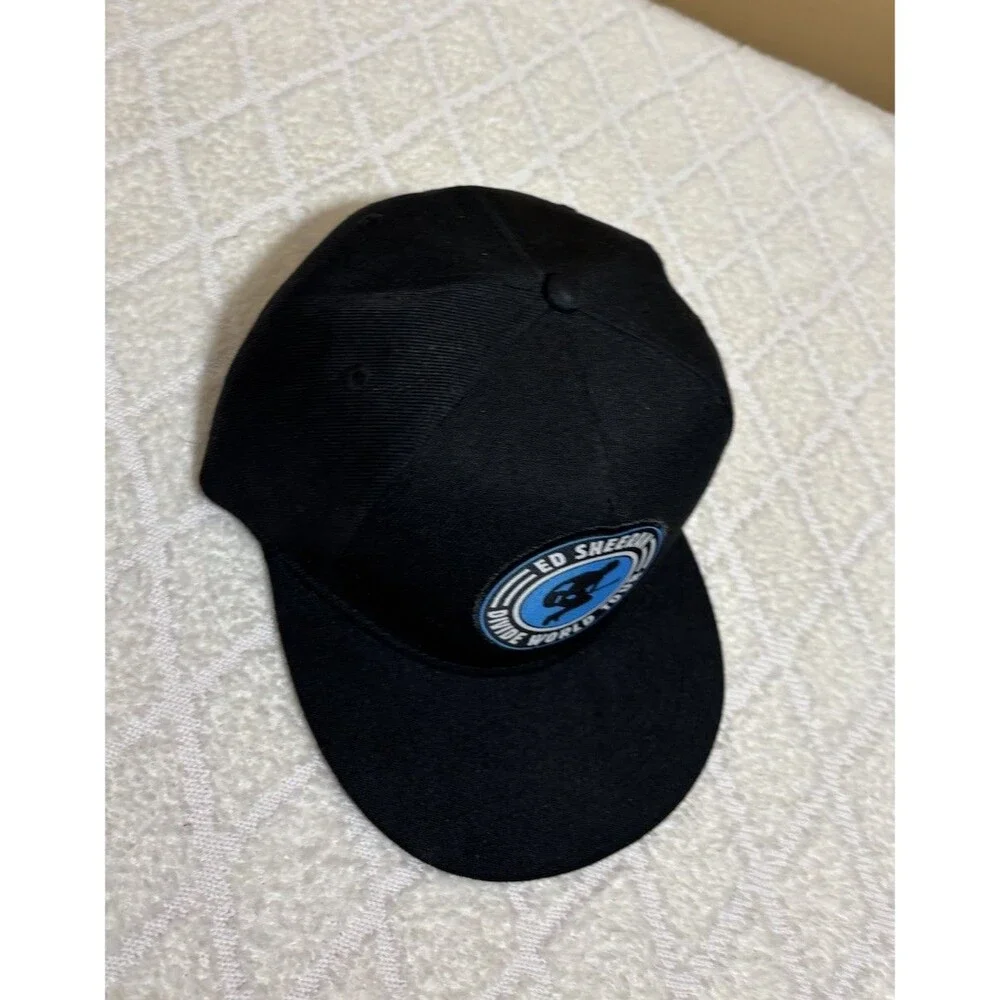Ed Sheeran Divide World Tour Music Concert Embroidered Patch Black Snap Back Hat